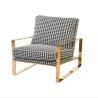 Buy cheap Modern Design Leisure Stainless Steel Swallow Gird upholstery Arm chair Sofa chair for Hotel Living room from wholesalers