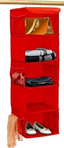 Buy cheap SIMPLE HOUSEWARE 5 SHELVES HANGING CLOSET ORGANIZER, GRAY from wholesalers