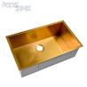 Buy cheap 33 Inch Gold Metal Kitchen Sink Contemporary 16 Gauge Nano Surface Stainless Steel from wholesalers