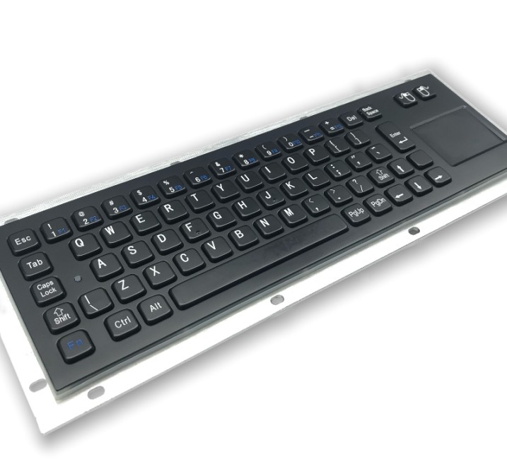 KIOSK IP65 / IK07 Waterproof Dustproof anti vandalism Industrial Stainless Steel Keyboard with TouchPad USB Rear Panel Mounted -40℃