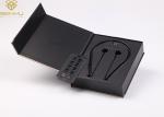 Embossing Black Cardboard 1500g Earphone Packaging Box