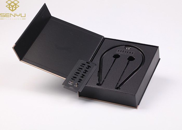 High End Custom Retail Product Magnetic Closure Gift Box Bluetooth Earphone Packaging
