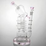 Huge Recycler Water Bong , 13" Bongs Birdcage Big Water Pipes 14mm Bowl