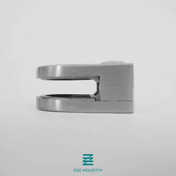 Small D Glass Railing Clamps Satin Finish / Mirror Finish Easy Installation