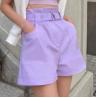 Buy cheap Sweet Cotton Short Pants Anti Wrinkle Korean Casual Pants With Belt from wholesalers