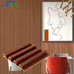 Gym Interior Decoration Slat Nano Effect Wall Panel Marmol Design