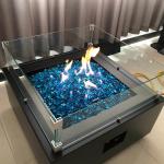40000 BTU Garden Gas Fire Pits 0.4m Corten Steel Gas Fire Pit Set
