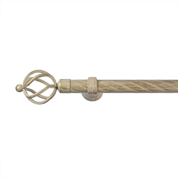 Buy cheap 28mm diameter metal curtain rods with Beige sweeping gold color for living room from wholesalers