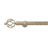 Buy cheap 28mm diameter metal curtain rods with Beige sweeping gold color for living room from wholesalers