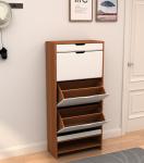 Three Layer MDF Shoe Wooden Cabinet With Shaker Door