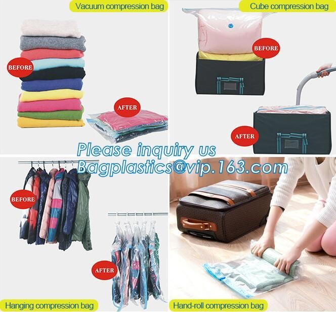 Compression Bag Space Saving, compressible vacumm seal storage bag, vacuum traveling bag without valve, bagplastics, pac