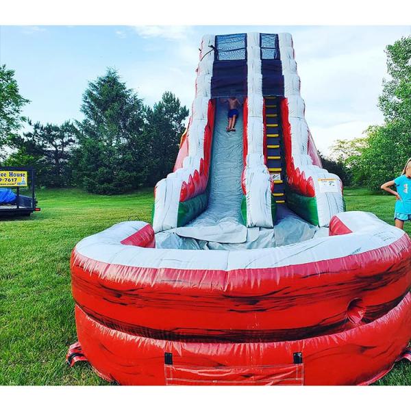 Buy cheap Commercial Inflatable Water Slide Red Pvc Water Slide With Air Blower For Kids Adults from wholesalers