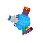 Commercial 20.8*21.6m Triple Slide Inflatable Water Park