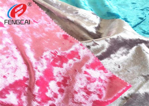 Quality Shiny Ice Velvet 95% Polyester 5% Spandex Fabric Knitting Breathable Fabric for sale