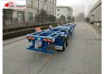 4 Double Chamber 40 Foot Flatbed Trailer With Heavy Duty Type Suspension