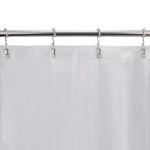 Double Shower Curtain Rings Stainless Steel Rustproof Metal Hooks for Bathroom