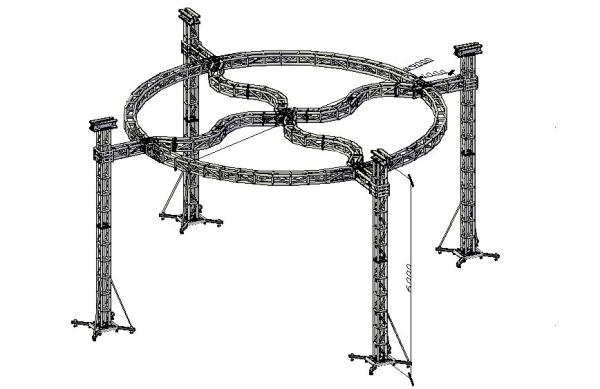 Buy cheap 350 Kg Circular Aluminum Roof Truss 50*3 Millimeter Dia Main Tube CE Standard from wholesalers