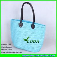 Buy cheap LUDA sky blue sea bag 2015 summer pp straw braided beach bag product