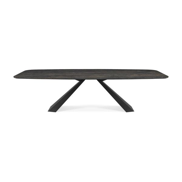 Genuine Ceramic Marble Top Dining Table With Steel Base