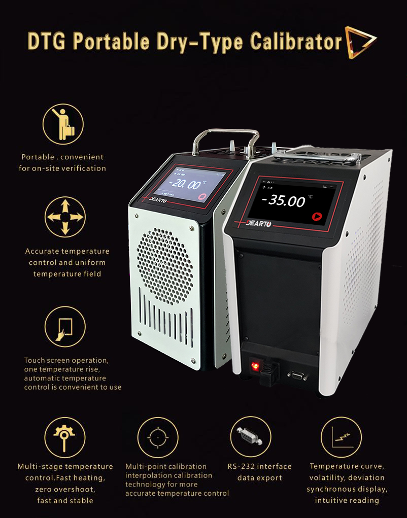 110/220VAC DTG Portable Dry-Block Temperature Calibrator for Lab or Industrial Usage