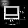 Buy cheap Rubber LED Profile for Strip Lighting Silicone Neon Tube 16*16mm from wholesalers