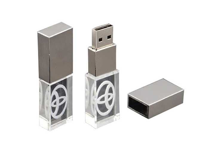 Crystal Material Usb Stick Drive With Laser Engraving Technique Technology