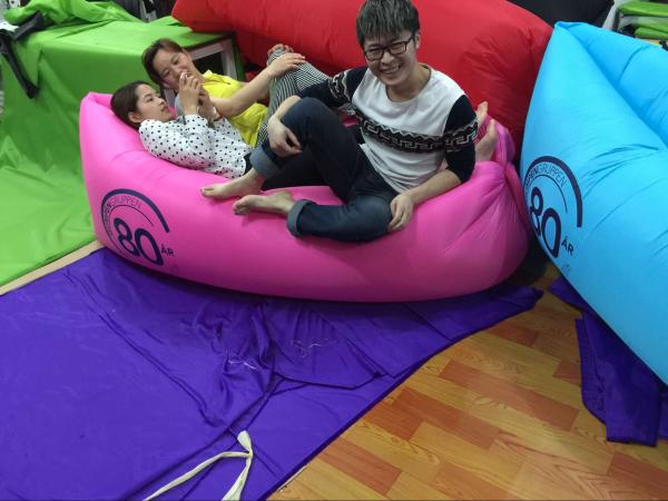 Buy cheap 2016 Hot selling U style lay bag lamzac hangout inflatable sleeping bag/ lazy bag from wholesalers