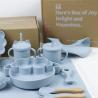 Buy cheap Modern Style Silicone Dinnerware Set , BPA Free Baby Silicone Plate bowl cup bib spoon fork feeding Set from wholesalers