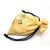 Buy cheap 7x9cm (2.7x3.5inch) Jewelry Drawstring Pouch Promotional Small Gold Satin Bag With Logo Fabric Drawstring Gift Bags from wholesalers