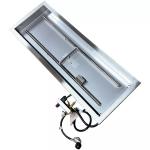 Stainless Steel Fire Pit Burner Natural Gas Outdoor Indoor