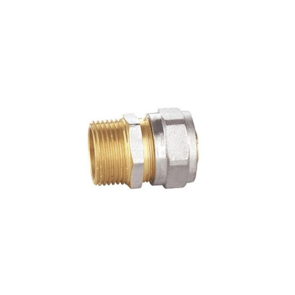 Buy cheap Threaded Brass Compression Fittings PF5002 Equal Straight Union from wholesalers
