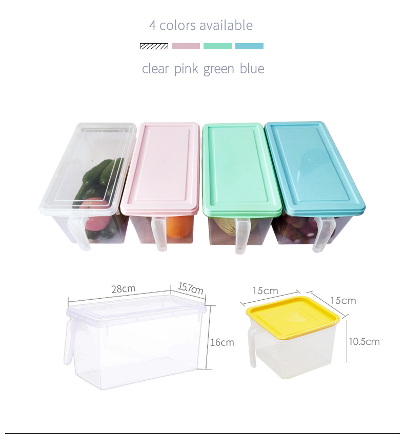 3L 5L 6L Stackable Storage Bins With Handles For Freezer Kitchen