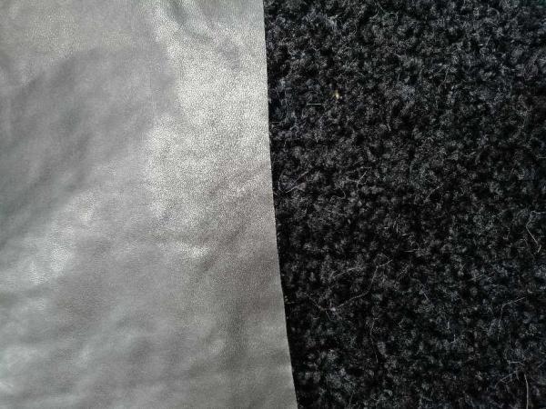 Buy cheap Black curly lamb wool composite leather&870gsm from wholesalers