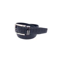 Buy cheap Durable Genuine Embossed Leather Belt For Boy / Mens Black Jeans Belt product