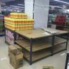 Buy cheap 3- Tier Folding Metal Tube Wooden Retail Display Shelves Powder Coated from wholesalers