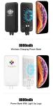 Best selling Wireless Charger Power bank 8000mAh Built-in Cable with LED Light