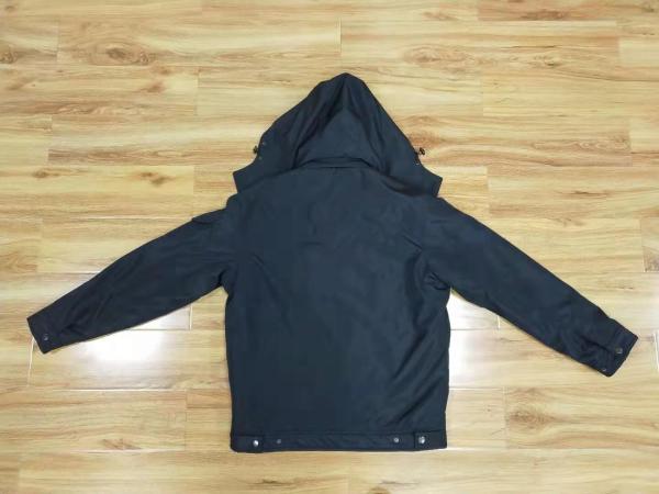 Buy cheap Navy Blue Quilt Mens Hooded Puffer Jacket With Fur Collar from wholesalers