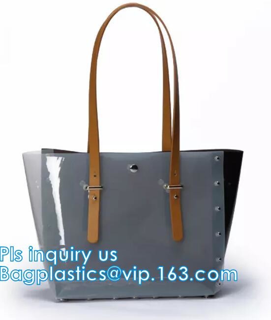 Leisure PVC Purple Handbag For Ladies, Promotional Handbags, Summer Beach Bag PVC Clear Transparent Handbag Women Should