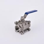 DN15-DN100 Sanitary Stainless Steel 304 Three Pieces Ball Valve for Customized
