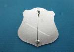 Silver Plating Car Souvenir Badge , Die Stamped Sports Badge With Brooch Pin