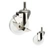 Buy cheap 176lbs Stainless Steel Nylon Casters 75mm White Wheel Threaded Stem Side Lock from wholesalers
