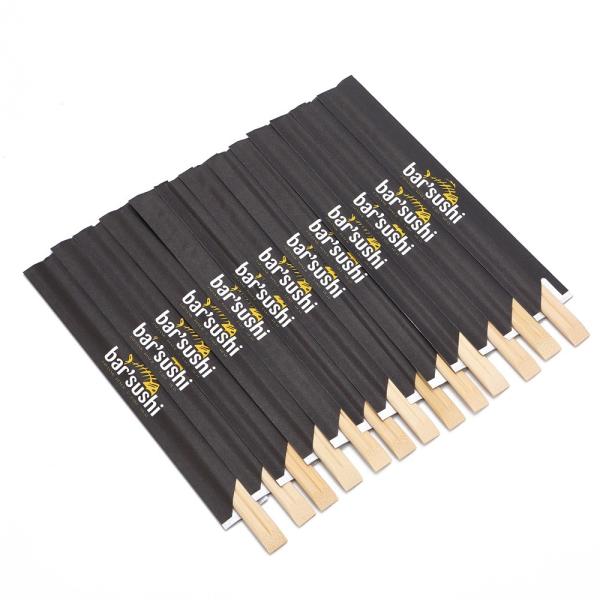 Sustainable Bamboo Wooden Chopsticks for Indoor and Outdoor Camping with Paper
