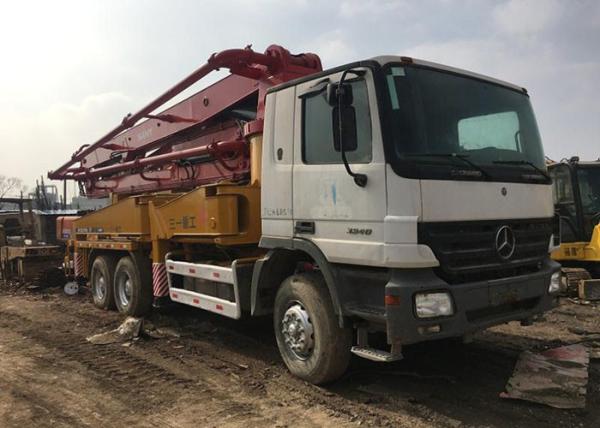 Buy cheap Hydraulic BENZ Used Concrete Pump Truck 37 Meters With Sany Truck Body from wholesalers