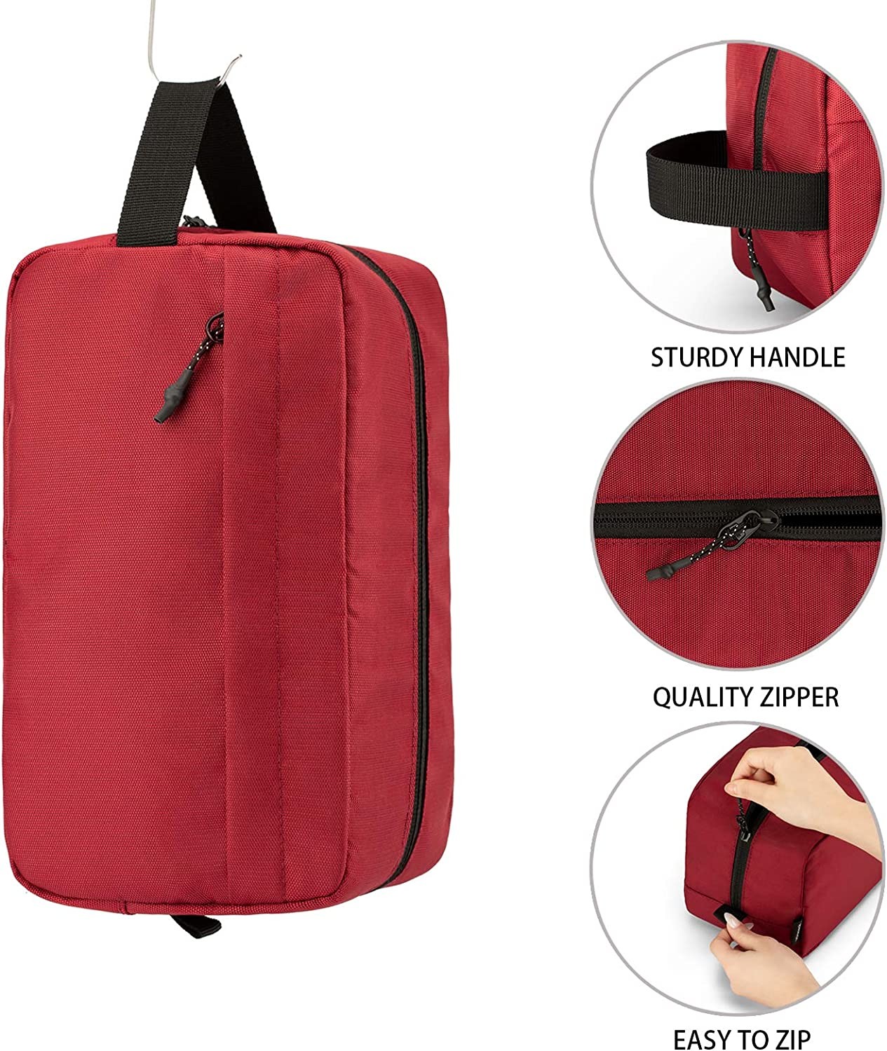 Well-designed & multicolors Toiletry Bag Hanging Dopp Kit for Men Water Resistant Shaving Bag for Travel