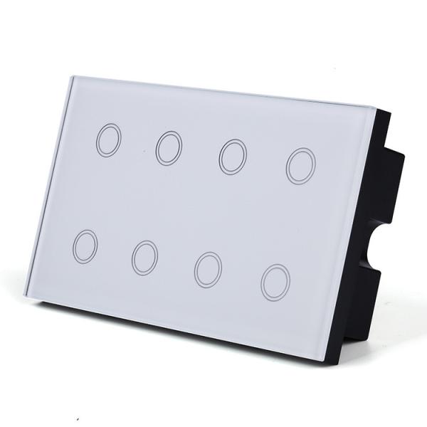Buy cheap 8 Gang Wifi Smart Wall Touch Switch 10A Alexa On Off Light Switch Waterproof from wholesalers