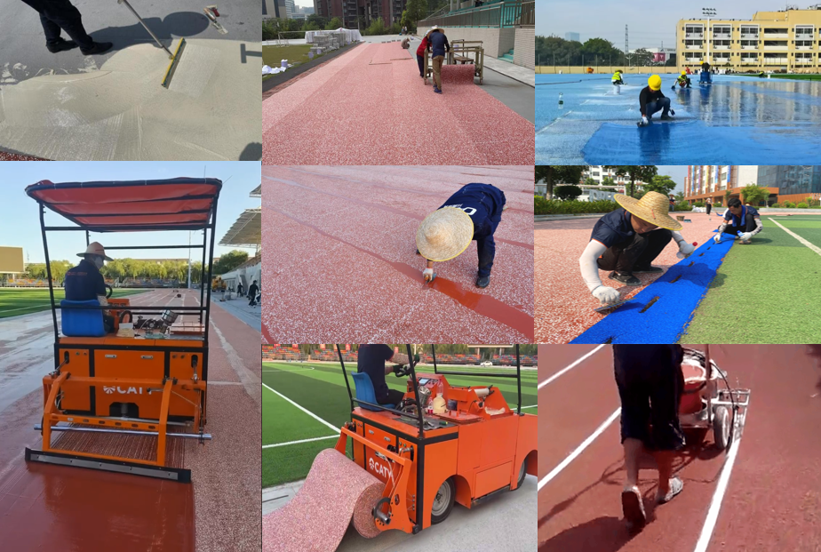 IAAF Sandwich System Semi-prefabricated Running Track Athletic Track and Field Materials EPDM Rubber Granules for Playground Surface