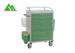 Mobile Steel Hospital Ward Equipment Anesthesia Cart With 6 Drawer