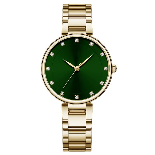 Buy cheap 32mm Green Dial Temperament Stainless Steel Quartz Watch Waterproof Commemorative from wholesalers