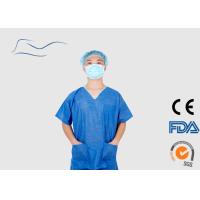Buy cheap Non Woven Disposable Scrub Suits PP Plastic Material Short Sleeves Type product