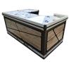 Buy cheap Brown Supermarket Checkout Counter 5FT 4FT Departmental Store Cash Counter from wholesalers